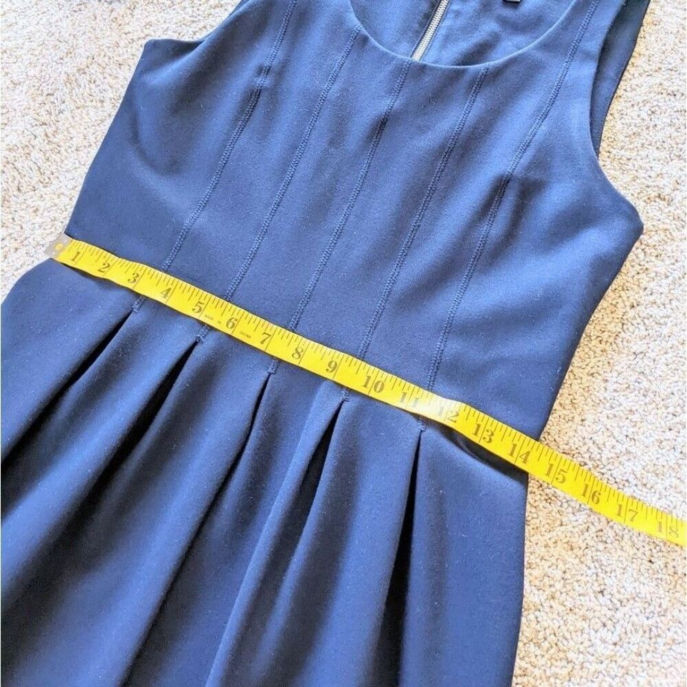 Nave Blue J. Crew Stretch Ponte Dress 8 Classic Event Preppy Coastal - Picture 7 of 11